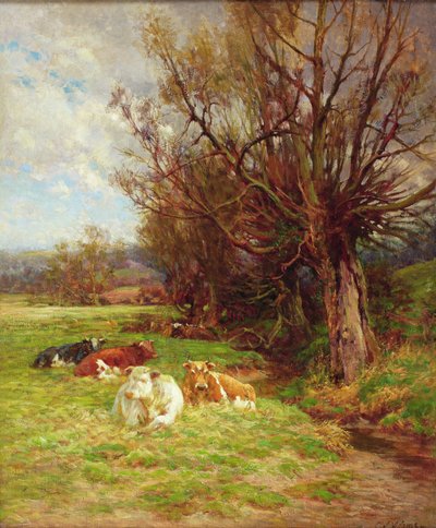 Weidende Rinder von Charles James Adams