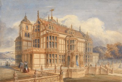 Entwurf für ein elisabethanisches Haus von Charles James Richardson