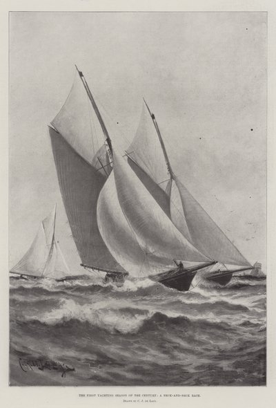 Die erste Segelsaison des Jahrhunderts, ein Kopf-an-Kopf-Rennen von Charles John de Lacy