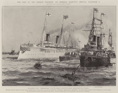 Der Besuch des deutschen Kaisers, Ankunft Seiner Kaiserlichen Majestät, 8. November von Charles John de Lacy