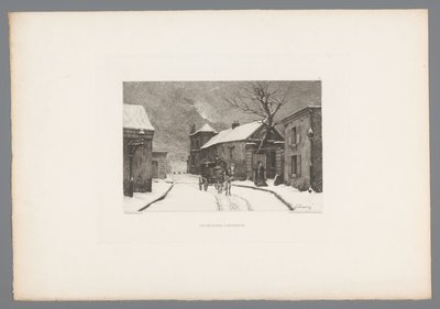 Ansicht der Rue des Rosiers in Montmartre von Charles Joseph Beauverie