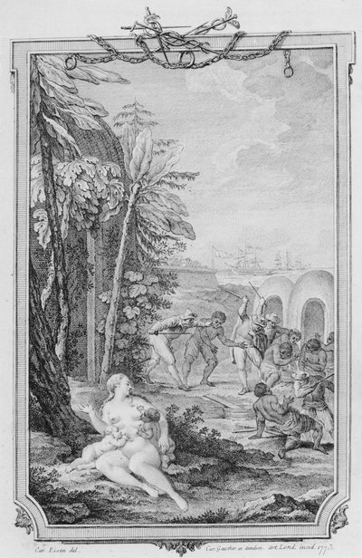 Allegorie der Natur, graviert von Charles Gaucher von Charles Joseph Dominique (after) Eisen