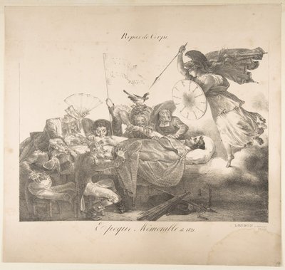 Repas de Corps. Denkwürdige Epoche von 1821, 1821 von Charles Joseph Hullmandel