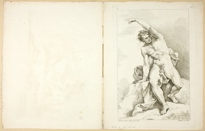 Figur (recto und verso), aus Premier livre de figures d’Academies gravées en Partie par les Professeurs de l’Académie Royale von Charles Joseph Natoire