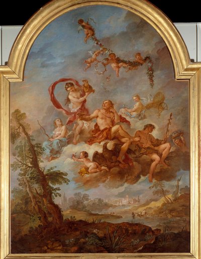 Jupiter wird von Hebe bedient von Charles Joseph Natoire