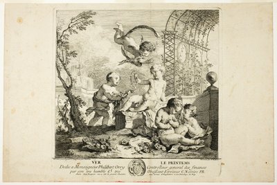 Frühling, Platte eins aus Die Vier Jahreszeiten von Charles Joseph Natoire