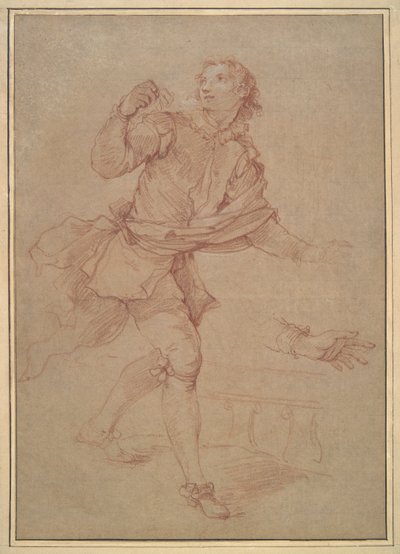 Studie eines jungen Mannes, Studie für den Wandteppich, Sancho von Charles Joseph Natoire