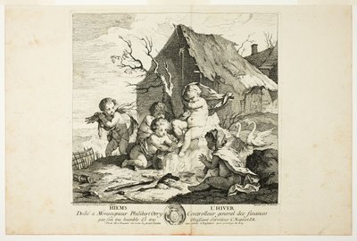 Winter, Platte vier aus Le Quatre Saisons von Charles Joseph Natoire