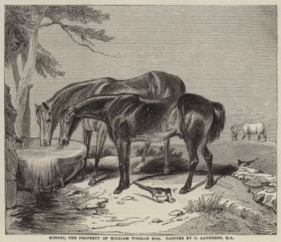Pferde, Eigentum von William Wigram, Esquire von Charles Landseer