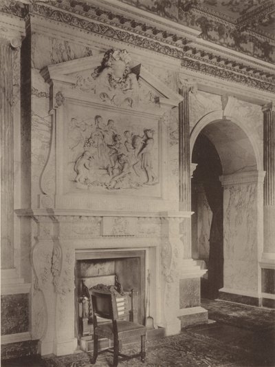Houghton, Norfolk, Kamin im Speisesaal von Charles Latham