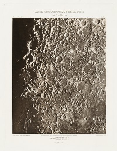 Fotografische Karte des Mondes, Tafel III.A von Charles le Morvan