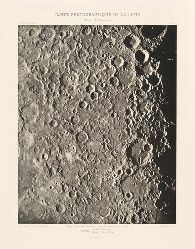 Fotografische Karte des Mondes, Tafel III von Charles le Morvan