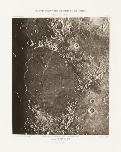Fotografische Karte des Mondes, Tafel IX.A von Charles le Morvan