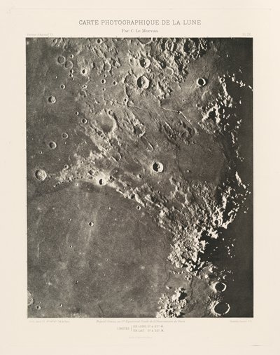Fotografische Karte des Mondes, Platte IX von Charles le Morvan