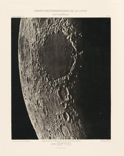 Fotografische Karte des Mondes, Tafel VII, 23. Februar von Charles le Morvan