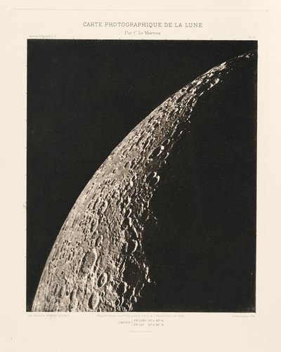 Fotografische Karte des Mondes, Tafel VI von Charles le Morvan
