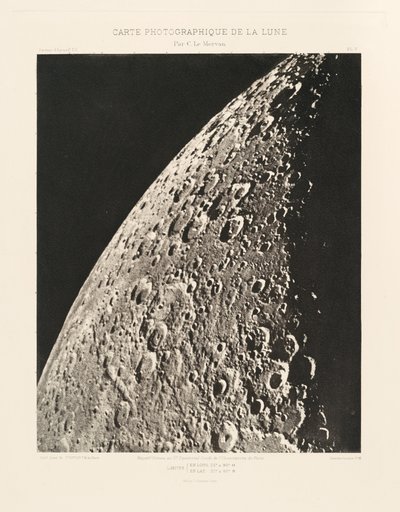 Fotografische Karte des Mondes, Tafel V, 18. April von Charles le Morvan