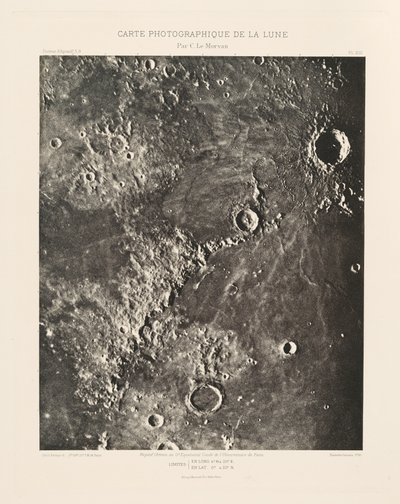 Fotografische Karte des Mondes, Tafel XIII von Charles le Morvan