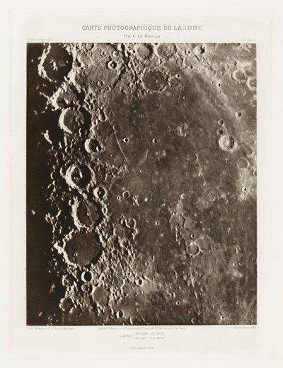 Fotografische Karte des Mondes, Tafel XIX.A von Charles le Morvan
