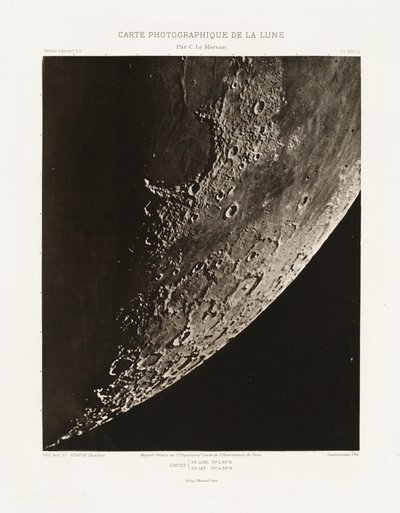 Fotografische Karte des Mondes, Tafel XVII.A von Charles le Morvan