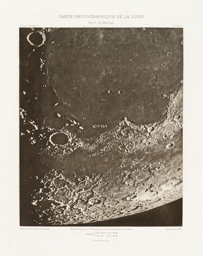 Fotografische Karte des Mondes, Tafel XVIII.A von Charles le Morvan