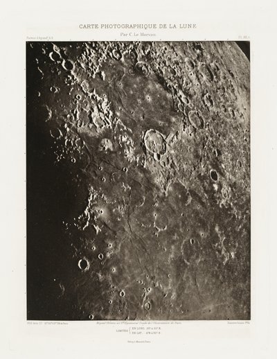 Fotografische Karte des Mondes, Tafel XX.A von Charles le Morvan