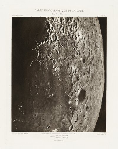 Fotografische Karte des Mondes, Tafel XXI.A von Charles le Morvan