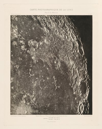 Fotografische Karte des Mondes, Platte XXI von Charles le Morvan