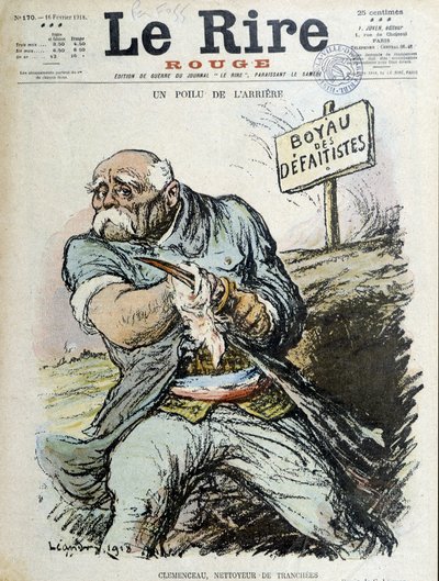 Ein haariger Rücken: Clemenceau, Grabenreiniger von Charles Leandre