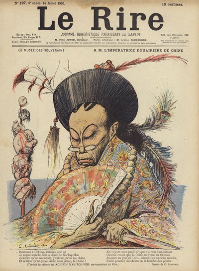 Kaiserinwitwe von China von Charles Leandre