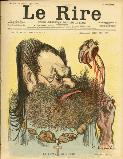Illustration von Charles Léandre (1862-1934) für das Titelblatt von Le Rire von Charles Leandre