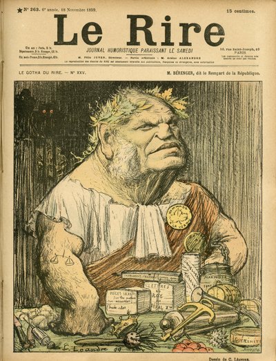 Illustration von Charles Leandre (1862-1934) für das Titelblatt von Le Rire, Nr. 263 von Charles Leandre