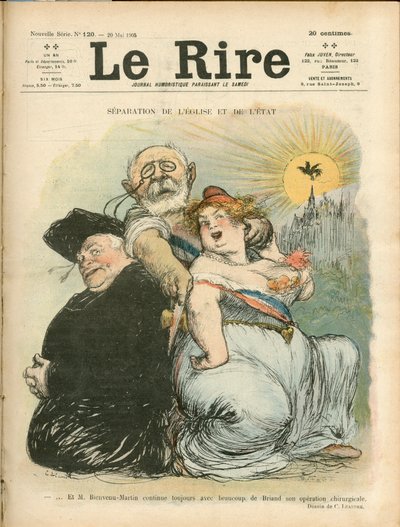 Trennung von Kirche und Staat - Cover von „Le Rire“ von Charles Leandre