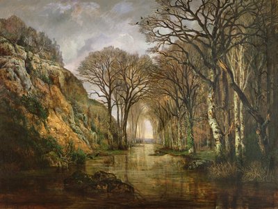 Die Erdre, Winter, 1857 von Charles Leroux