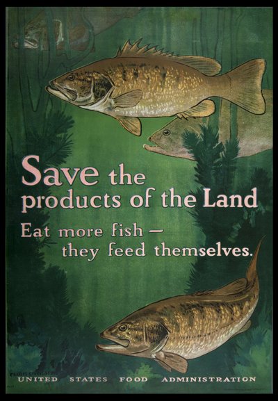 Rettet die Produkte des Landes, esst mehr Fisch, 1914-18 von Charles Livingston Bull