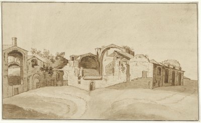 Ansicht der Thermen des Diokletian in Rom von Charles Louis Clerisseau