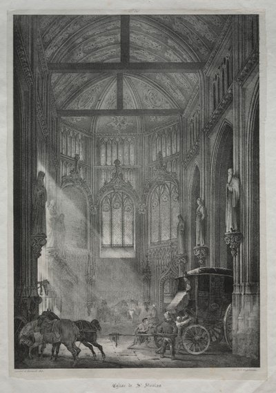 Kirche St. Nikolaus, Rouen von Charles Louis Lesaint