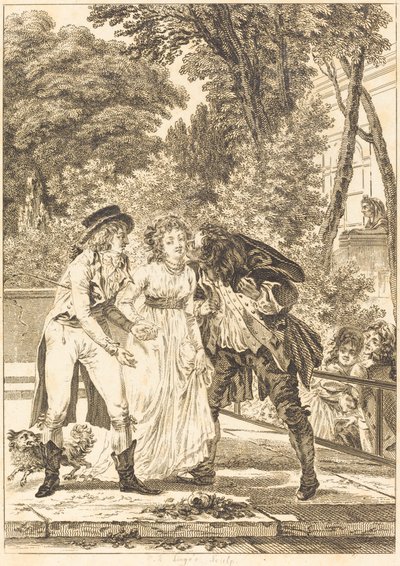 Der erwiderte Kuss von Charles Louis Lingée after Jacques Louis François Touzé
