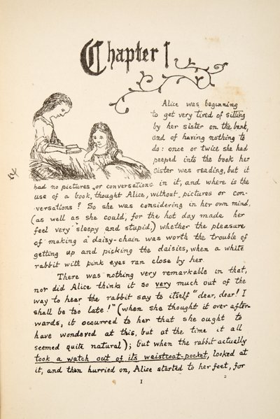 Alice mit ihrer Schwester, Illustration aus Alice