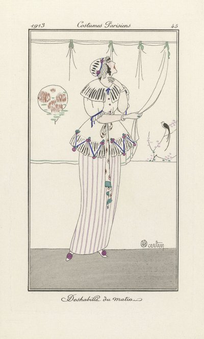 Morgenkleid, aus Costumes Parisiens, veröffentlicht 1913 von Charles Martin