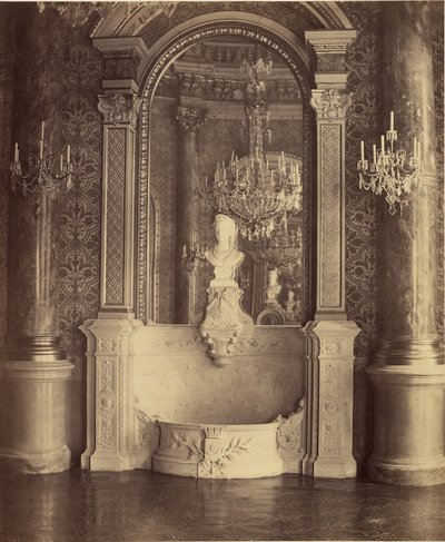 Innenansicht eines Palastes, wahrscheinlich das Hôtel de Ville, Paris von Charles Marville
