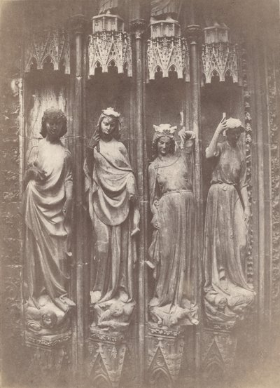 Die Tugenden zerschmettern die Laster, Straßburger Münster, 1853 von Charles Marville