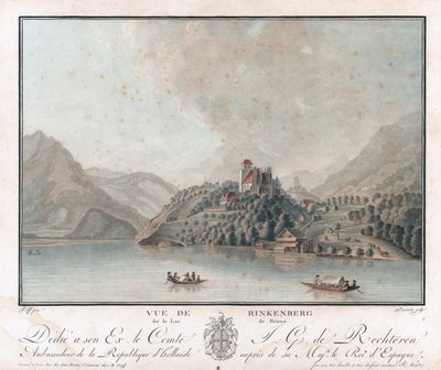 Ansicht von Rinkenberg am Brenzsee von Charles Melchior Descourtis