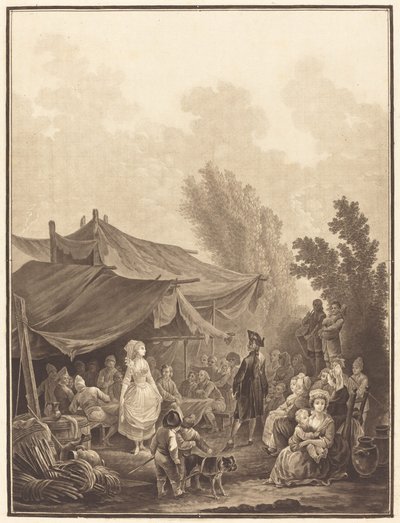 Dorffest (Noce de Village) von Charles Melchior Descourtis after Nicolas Antoine Taunay