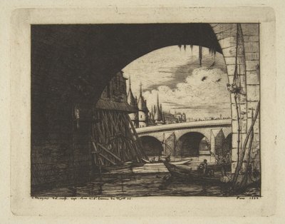 Torweg, Pont Notre-Dame, Paris, aus 