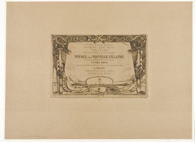 Umschlag für eine Reise nach Neuseeland (1842-46) von Charles Meryon