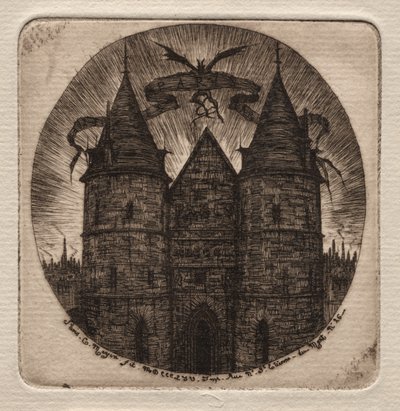 Radierungen von Paris: Altes Tor des Justizpalastes von Charles Meryon
