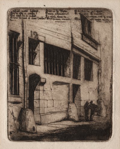 Radierungen von Paris: Die Straße der bösen Jungen von Charles Meryon