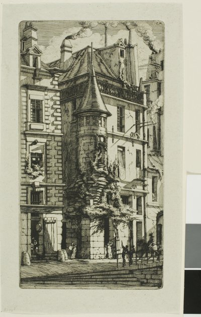 Haus mit einem Turm, rue de la Tixeranderie von Charles Meryon