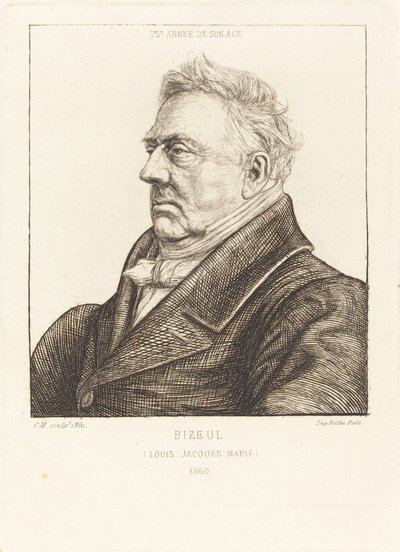 L.J.-Marie Bizeul, ein bretonischer Archäologe von Charles Meryon